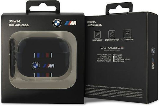 BMW Multiple Colored Lines Hülle Silikon mit Haken in Schwarz Farbe für Apple AirPods Pro 2