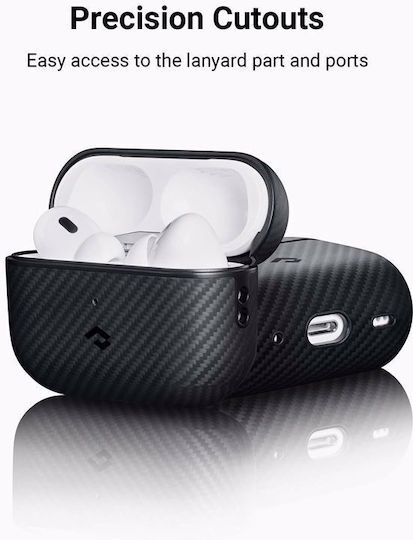 Pitaka MagEZ Carbon Θήκη Πλαστική Black/Grey για Apple AirPods Pro 2