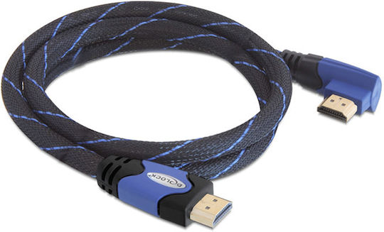 DeLock HDMI 1.3 Angle (90°) Cable HDMI male - HDMI male 1m Black