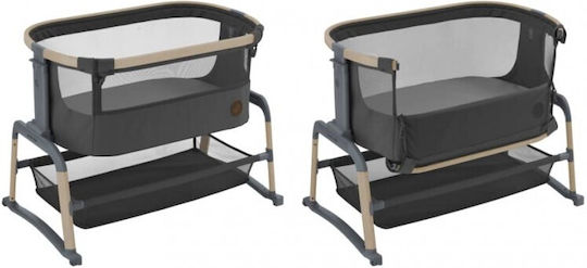 Maxi-Cosi Cradle Iora Air with Mattress, Side Opening, and Wheels Beyond Graphite