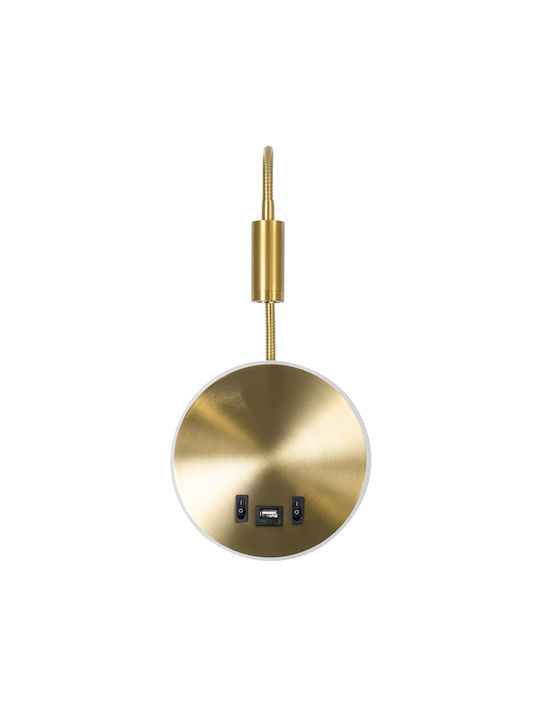 GloboStar Goose Single LED Natural White Spot in Gold Color