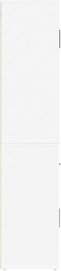 Wooden Office Cabinet White 80x33x70cm