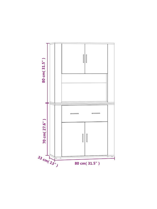 Kleiderschrank Büro 80x33x70cm