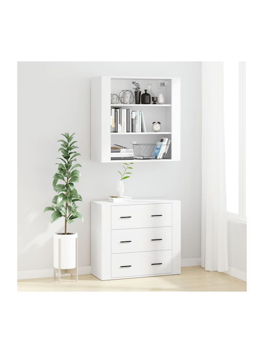 Büroaufbewahrungsschrank Aus Holz Weiß 80x33x70cm