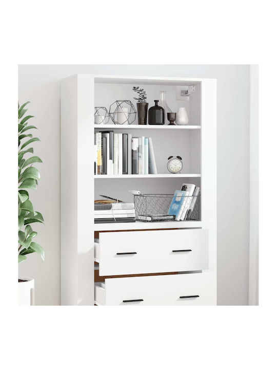 Büroaufbewahrungsschrank Aus Holz Weiß 80x33x70cm
