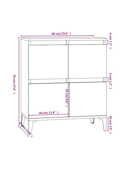 Bufet Gri Sonoma 60x35x70cm