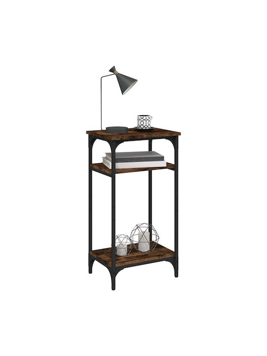 Rectangular Side Table Metal Brown W40xL30xH75cm