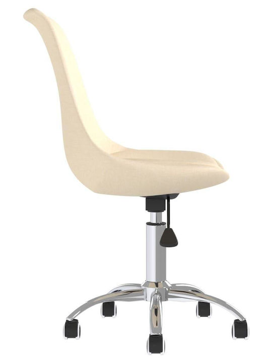 Rotating Chair Visitor with Wheels in Beige Color 48x58x81cm 2pcs