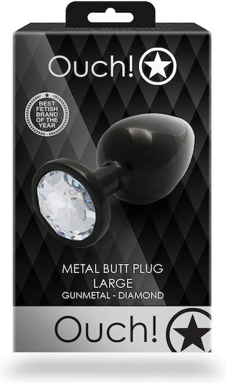 Shots Ouch Metal Butt Plug Πρωκτική Σφήνα Large Διάφανη
