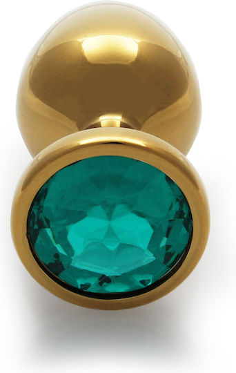Shots Ouch Metal Butt Plug Πρωκτική Σφήνα Large Gold / Emerald Green