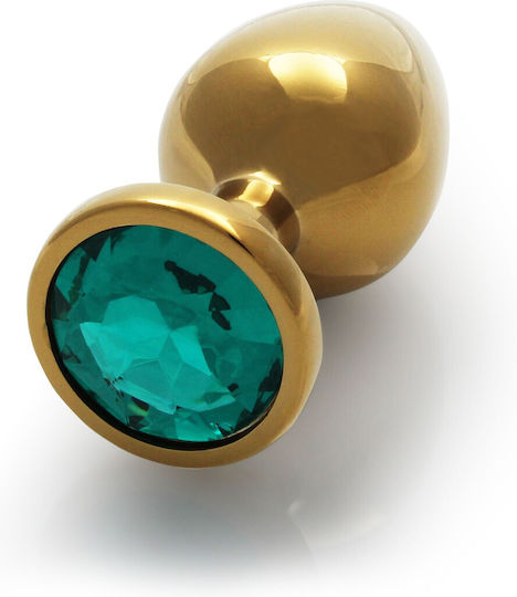 Shots Ouch Metal Butt Plug Πρωκτική Σφήνα Large Gold / Emerald Green