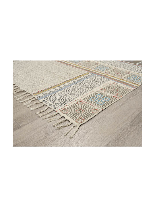 Newplan Handmade Rug Rectangular Summer Cotton Ecru