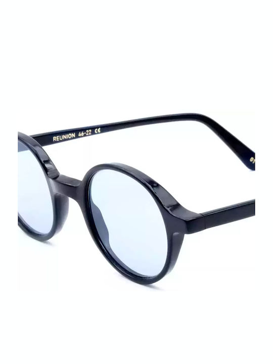 L.G.R. Reunion Sonnenbrillen mit Black 01 / Photochromic Rahmen und Hellblau Linse