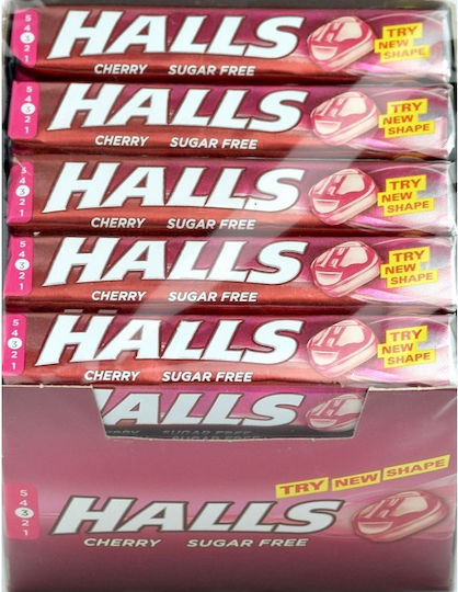 Halls Candies Original with Flavor Cherry No Added Sugar 1pcs 32gr