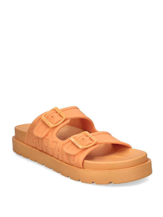 Women's Flat Sandals in Orange Color