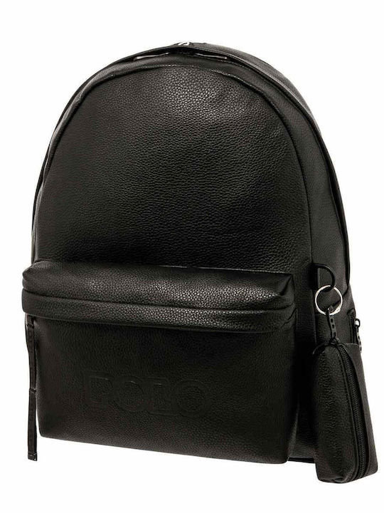 Polo Gecko School Bag Backpack Junior High-High School in Black color 2023