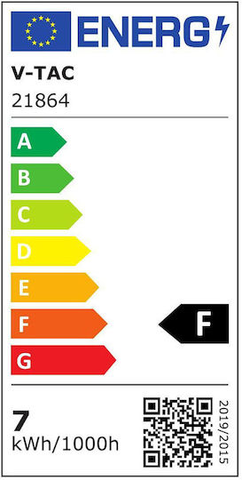 V-TAC LED Bulb 6.5W 80mm for Socket E14 and Shape P45 Natural White 600lm