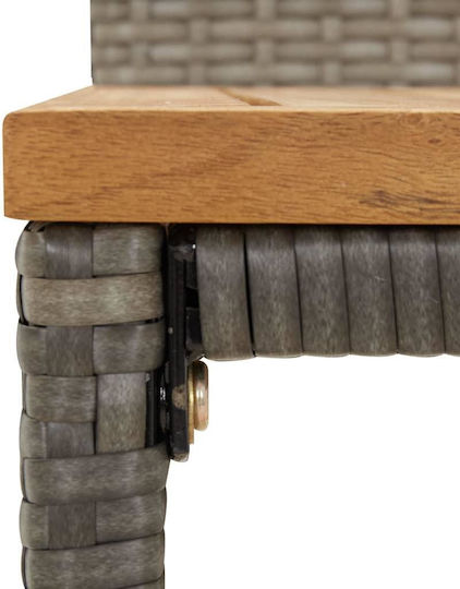 Wooden Bar Stool for Outdoor Use Gray 4 Pieces 40x44x86cm