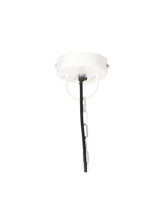 vidaXL Industrial Κρεμαστό Φωτιστικό Λευκό με Ντουί E27 42x52εκ.
