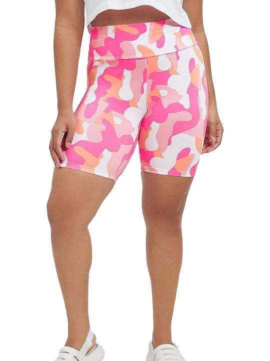 Rilynn Short Print Frauen Fahrrad Leggings Rosa