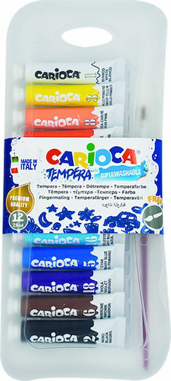 Carioca Tempera Tempera Paints Multicolour in Tube 7.5ml 12pcs