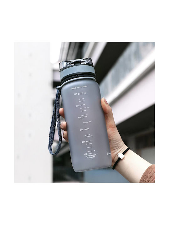 Uzspace Tritan BPA Free Πλαστικό Παγούρι 650ml Μαύρο