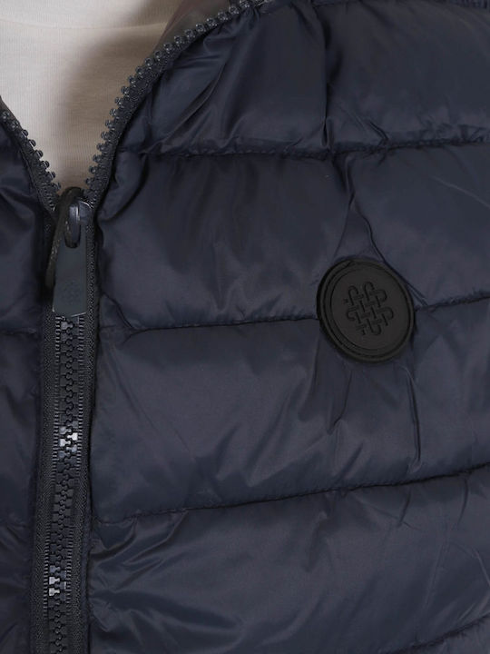 Ärmellos Jacke Puffer Blau