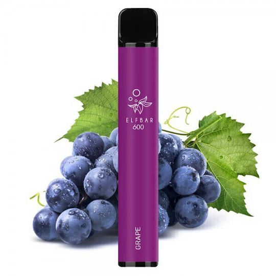 Elf Bar Einweg E-Zigarette 600 Züge Weintrauben 2ml 18mg Grape Lila 1Stück