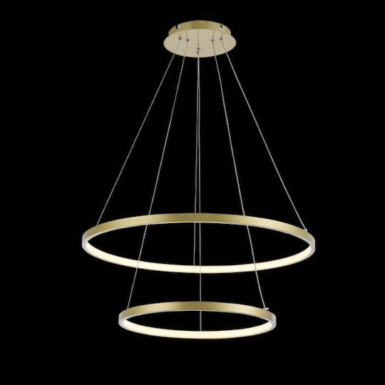 Atman Toledo Lumini Suspendate Auriu LED cu Lumină Bianco Reglabilă 60x60cm