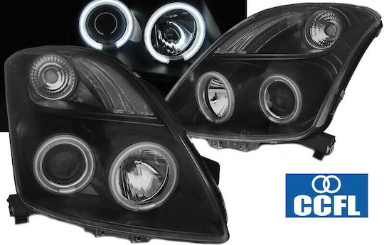 Sonar Μπροστινά Φανάρια Angel Eyes για Suzuki Swift 2005-2010 2τμχ