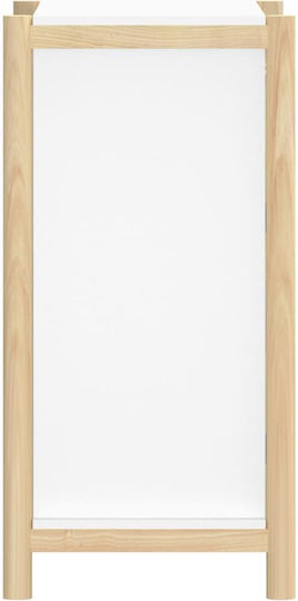 Sideboard aus Massivholz mit Schubladen Weiß 62x38x75cm