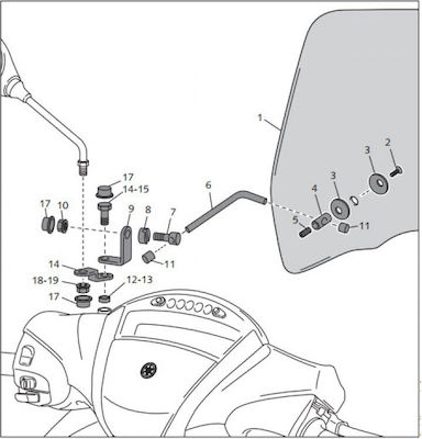 Puig Transparentes Visier Motorrad für Kymco Agilität für Piaggio Freiheit 4873W