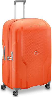 Delsey Clavel Μεγάλη Βαλίτσα με ύψος 82.5cm σε Πορτοκαλί χρώμα
