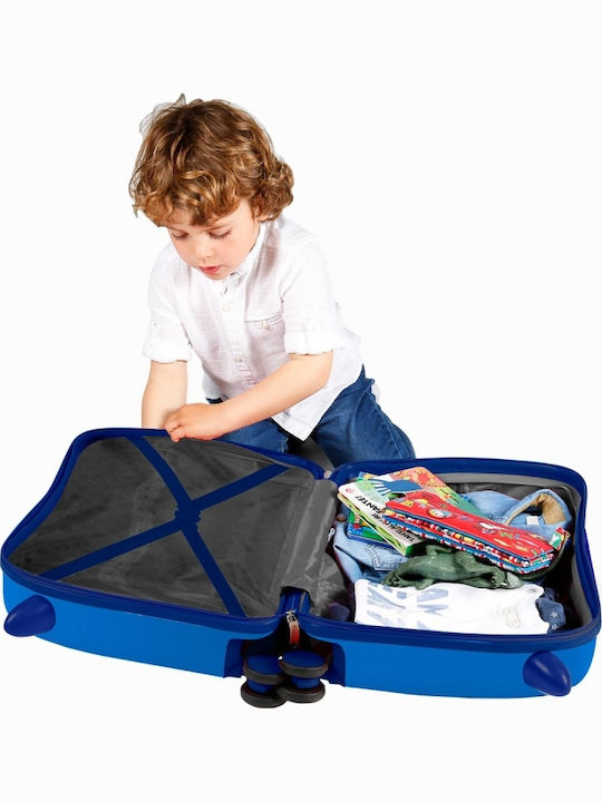 Disney Mickey Mouse Kids Cabin Hard Suitcase Blue with 4 Wheels Height 38cm