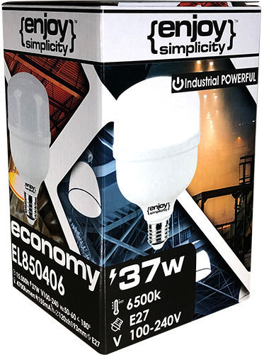 Elvhx Λάμπα LED 37W για Ντουί E27 και Σχήμα T160 Ψυχρό Λευκό 4700lm