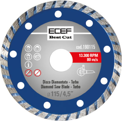 ECEF ΔΙΑΜΑΝΤΕ STANDARD TURBO Disc de tăiere Materiale de construcție 180mm 1buc