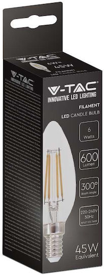 V-TAC LED Bulb 6W 98mm for Socket E14 Cool White 600lm