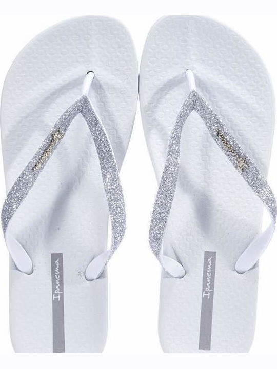 Lolita Glitter Flip Flops In Silver Colour