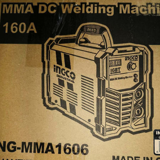 Ingco Ηλεκτροκόλληση Inverter MMA με Μέγιστο Ρεύμα Συγκόλλησης 160A και Κύκλο Εργασίας 60%