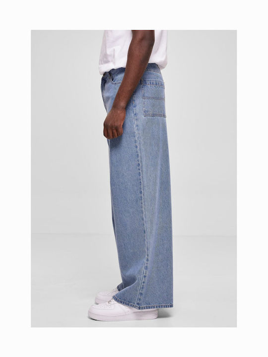 90's Men's Jeans Pants with Loose Fit Blue