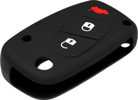 Car Key Cover Case made of with 3 Buttons for Fiat in Black Color