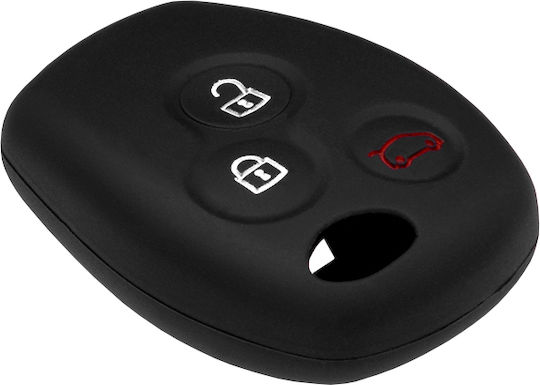 Car Key Cover Case made of with 3 Buttons for Renault in Black Color