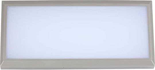 V-TAC Wall-Mounted Outdoor Ceiling Lamp LED IP65 12W with Cool White Light 26.5x12x8.1cm