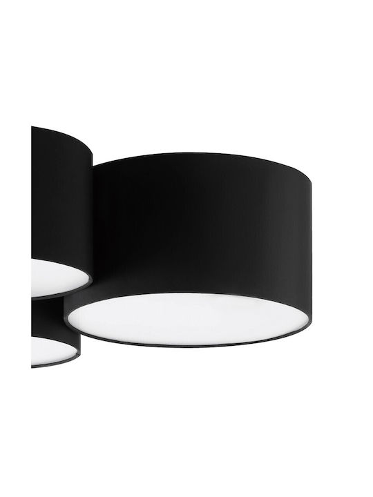 Eglo Modern Fabric Ceiling Light with Socket E27 61pcs Black