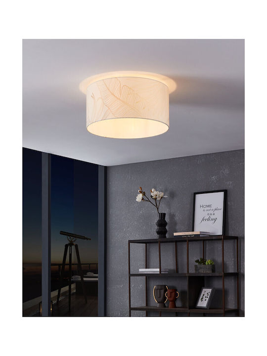 Eglo Bucamaranga Ceiling Mount Light 47.5cm White with Socket E27