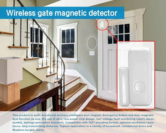 PGST Wireless Contact Sensor RF 433MHz 60x24x13mm