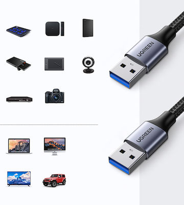 Ugreen USB 3.0 Kabel USB-A-Stecker - USB-A-Stecker Gray 2m 80791