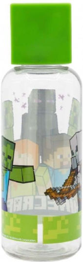 Stor Sticlă Pentru Copii Minecraft Plastic Verde 560ml Figurină 3D Minecraft