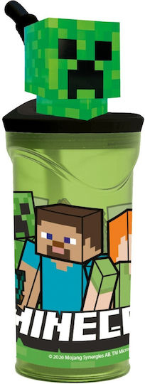 Stor Παιδικό Παγούρι Θερμός Minecraft Πλαστικό με Καλαμάκι Διάφανο 430ml