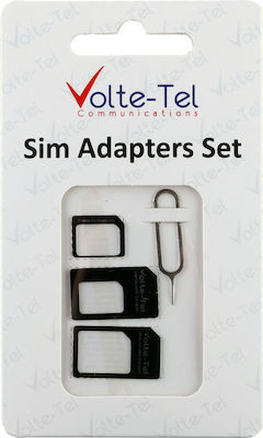 Volte-Tel Set SIM Adapter In Black Colour